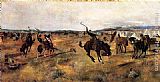 Charles Marion Russell Breaking Camp painting